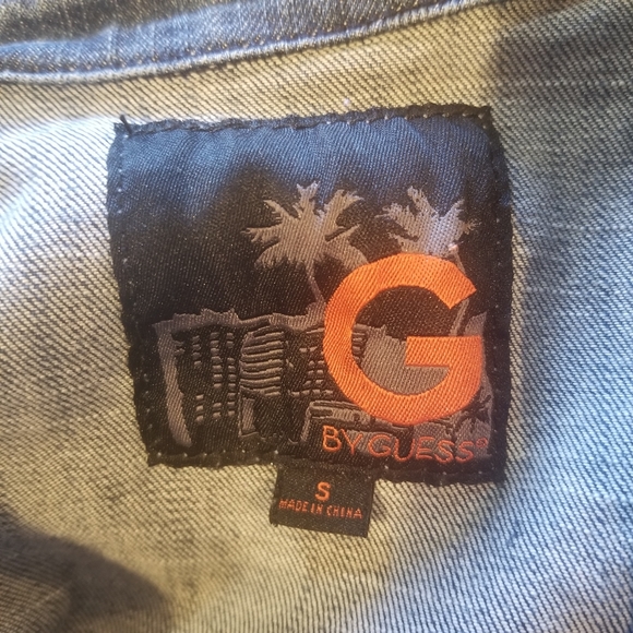 G by Guess Harper Dark Wash Denim Jean Jacket Size Small - Picture 7 of 8